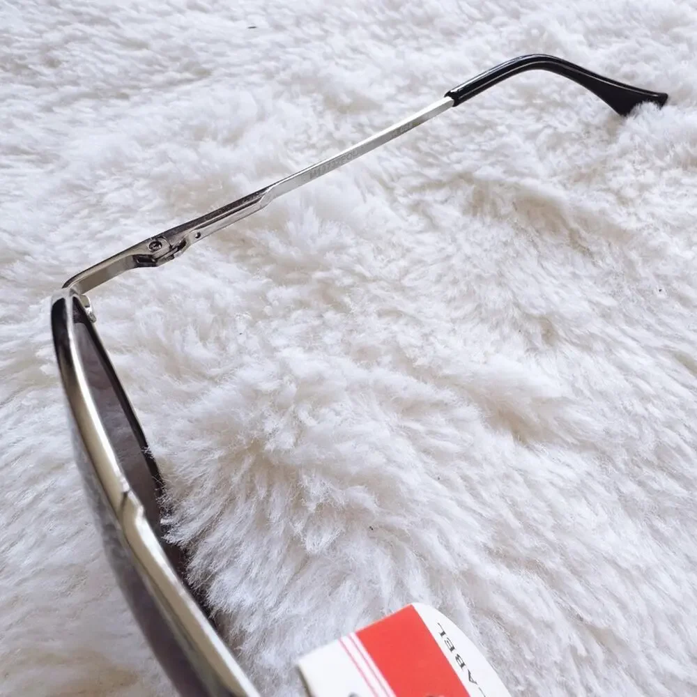 Felix Black W/Silver Rim Polarized Aviator Sunglasses